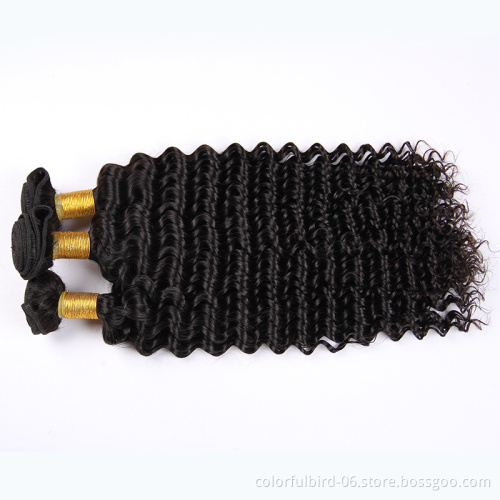 Cheap Wholesale Raw Indian Hair Extensions Unprocessed Virgin Hair Double Drawn Indian deep Wave Hair